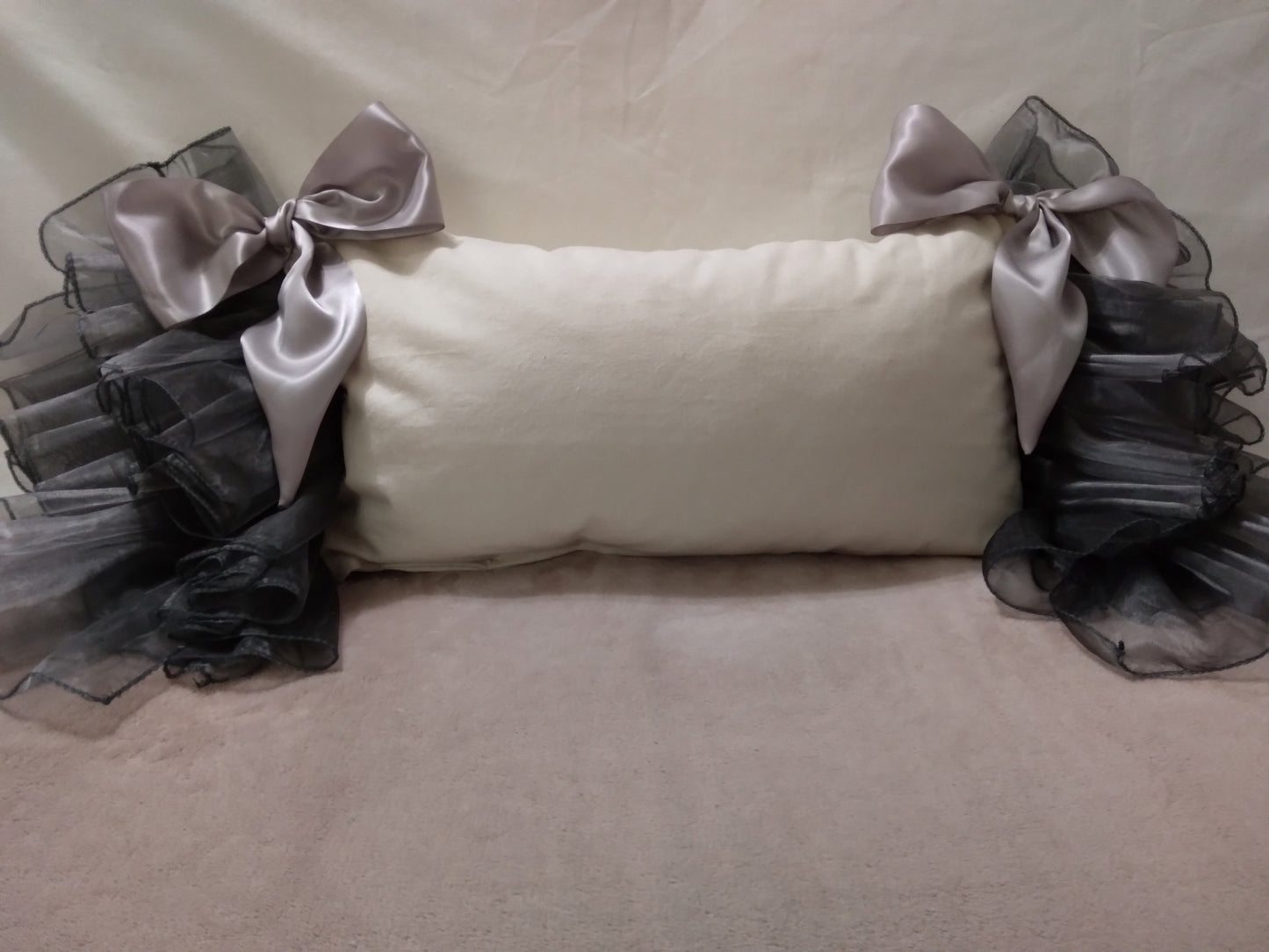 Beige Canvas Duck Cotton Pillow