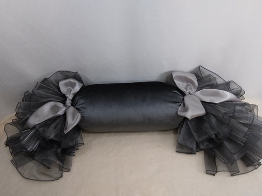 Dark Grey Candy-Wrap Pillow